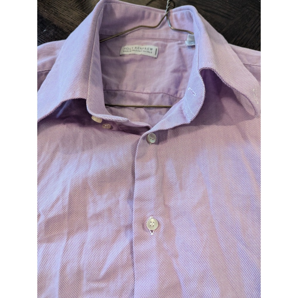 Holt Renfrew Men's Long Sleeve Dress Shirt - Size‎ XL 17 1/2 Light Purple Lilac